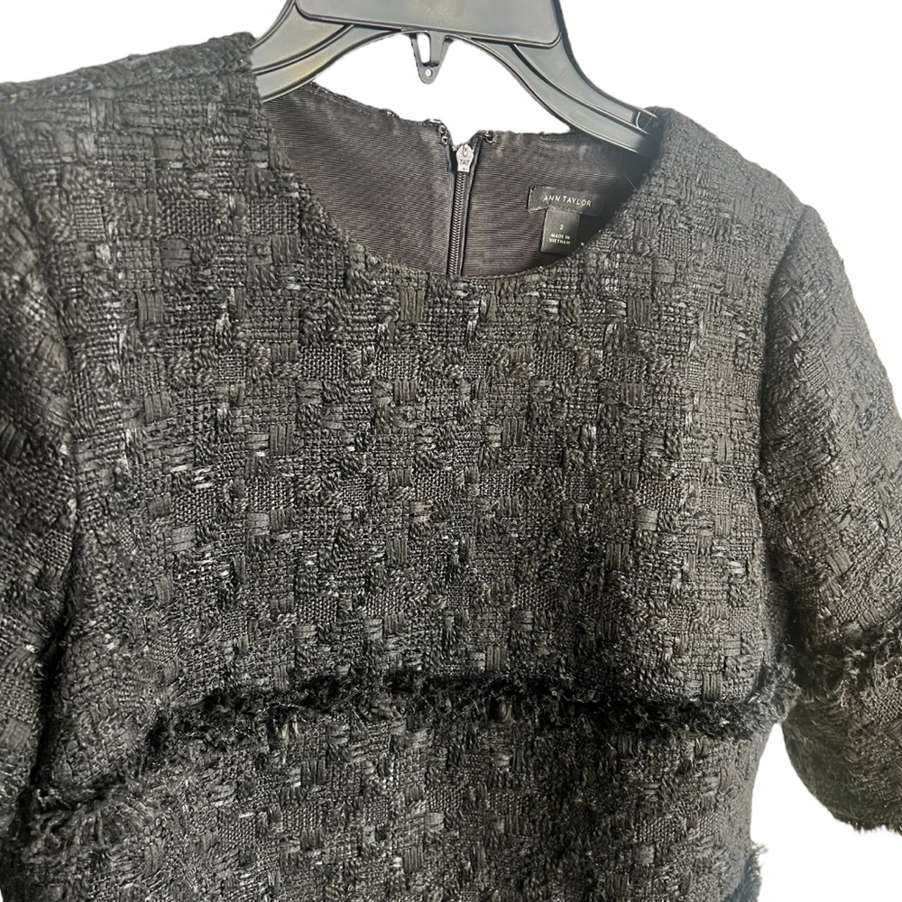 Ann Taylor Tweed Trim Shift Dress - Picture 5 of 10